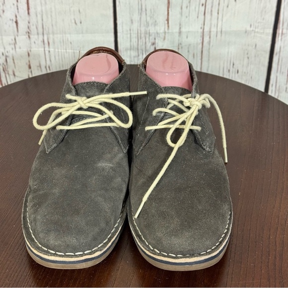 Kenneth Cole Reaction Gray and Brown Suede Leather Derby Sneakers casual 10 - Picture 7 of 17